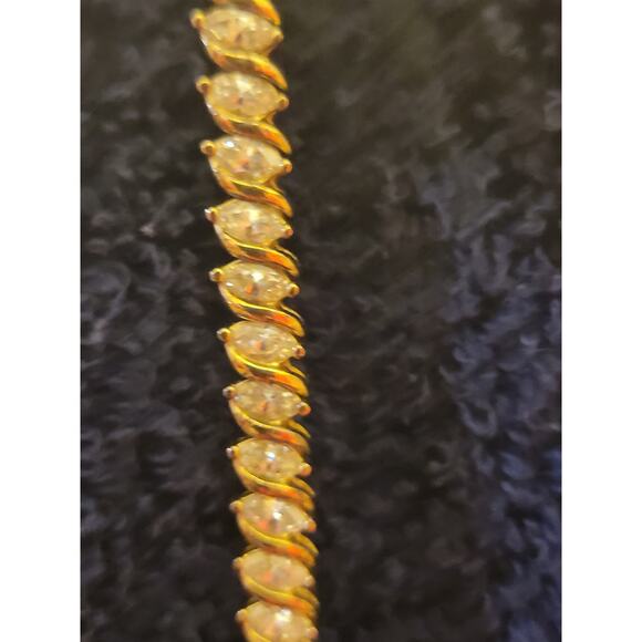 Sterling silver Cubic Zirconia Tennis Bracelet 7in - Picture 5 of 9